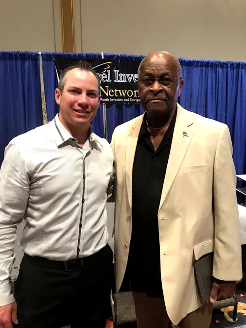 Jeff Barnes with Herman Cain